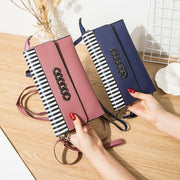 Clamshell Style Phone Bag Women Double Compartment Leather Wallet