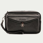 Real Leather Clutch Purse Business Handbag Wrist Bag Fit 7.9" Cellphone