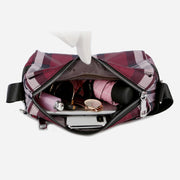 Multiple Compartment Nylon Purse For Women Classic Waterproof Crossbody Bag