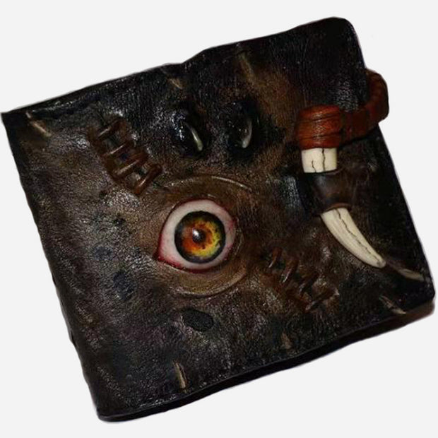 Funny Wallet Vivid Demon Eyes Leather Purse For Cosplay