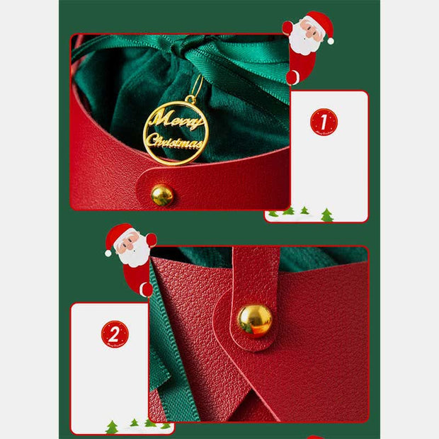 Christmas Gift Bag Xmas Apple Candy Handbag for Favors and Decorations