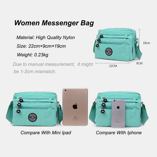Waterproof Multi-Pocket Casual Crossbody Bag