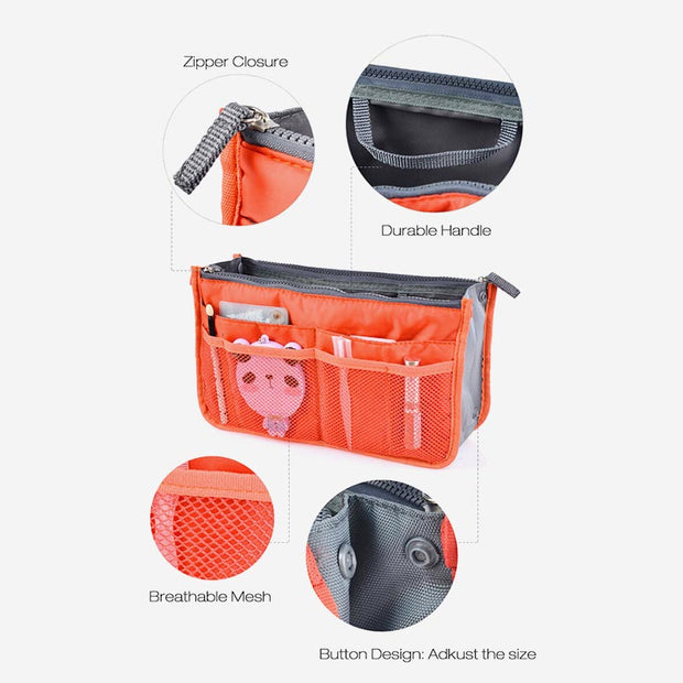 Large Capacity Expandable Travel Cosmetic Storage Bag Portable Makeup Bag