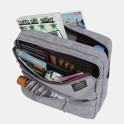 Multi-Compartment Multifunctional Messenger Bag Laptop Crossbody Bag