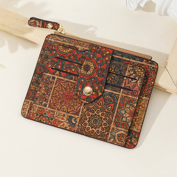 Vintage Bohemian Small Wallet Eco-Friendly Ultra Thin Card Bag