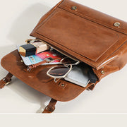 Backpack For Women Vintage Oil Wax Leather Multi-Functional Crossbody Bag