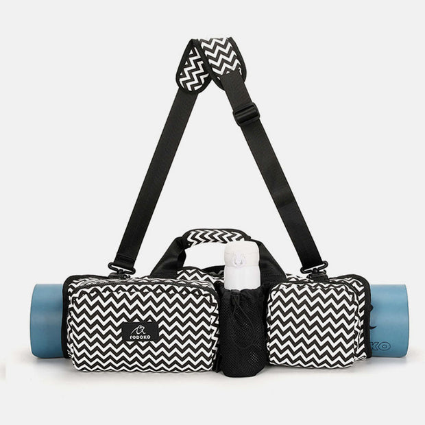 Exercise Yoga Mat Bag Carrier for Women Men with Multi-Pockets Adjustable Strap