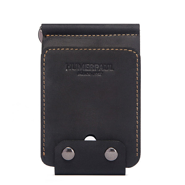 Bifold Buckle Close Leather Wallet