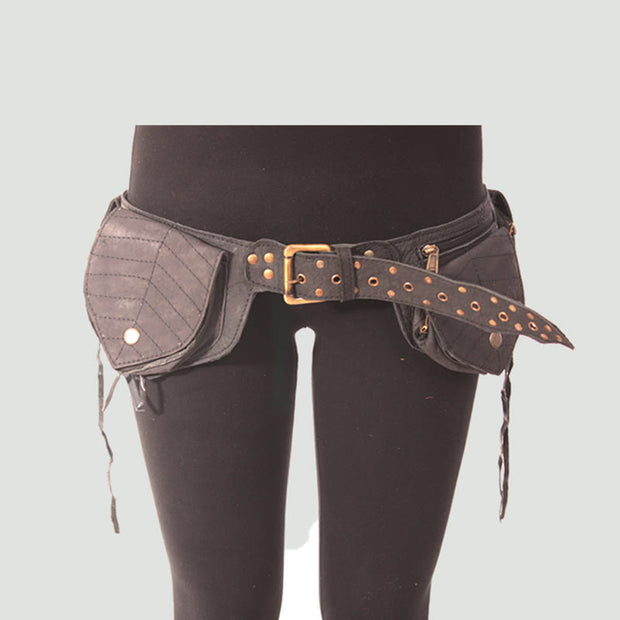 Waist Bag For Women Vintage Medieval Riveted Belt Satchel