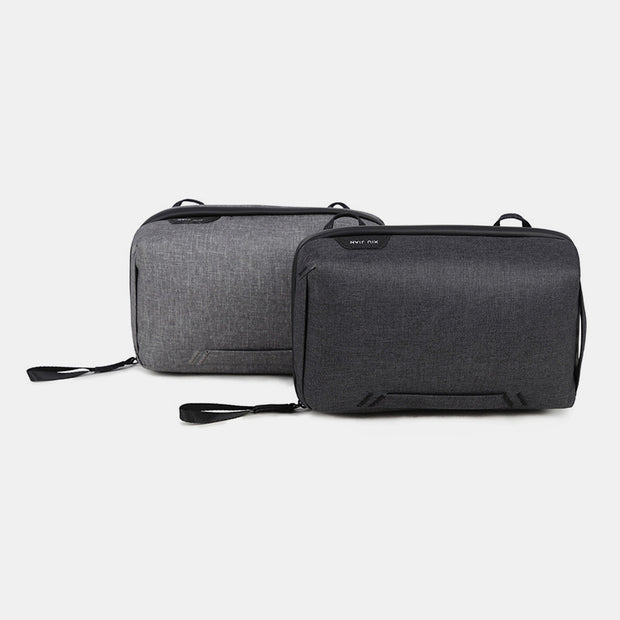 Lightweight Multi-Slot Zipper Storage Pouch Portable Electronics Organizer Makeup Bag