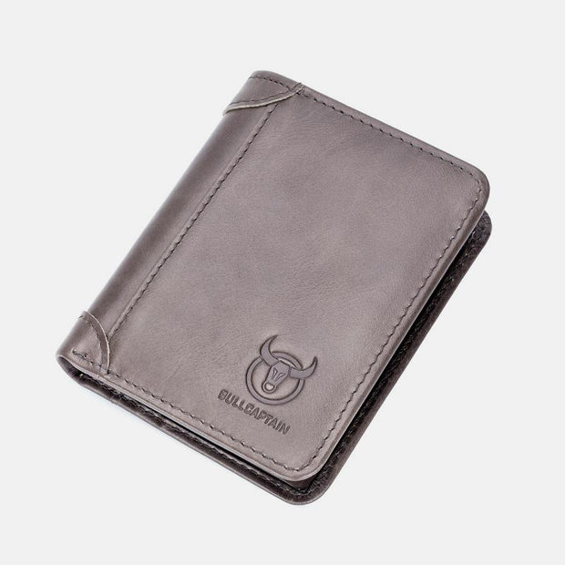RFID Large Capacity Genuine Leather Bifold Wallet