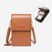 Large Capacity Elegant Crossbody Phone Bag With Clear Window