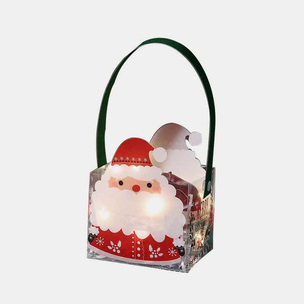 Christmas Treat Boxes 2Pcs Christmas Candy Boxes with Carry Handles