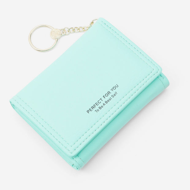 Solid Color Trifold Mini Wallet