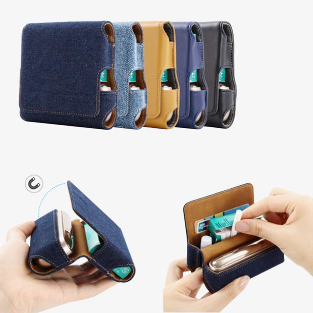 Small Storage Pouch Bag PU Leather Wallet with Cartridge Slot