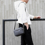 Multi-pocket Crossbody Bag for Men Lightweight Nylon Mini Shoulder Bag