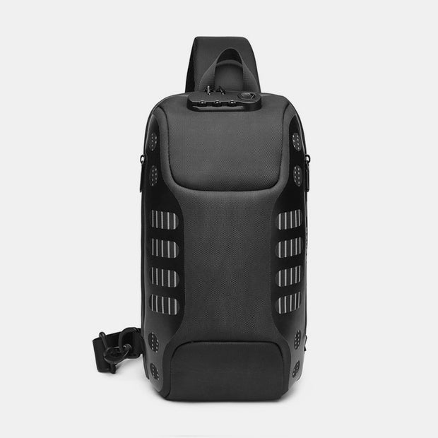 Multifunction Waterproof Anti-theft Casual Sling Bag With USB Charging Port