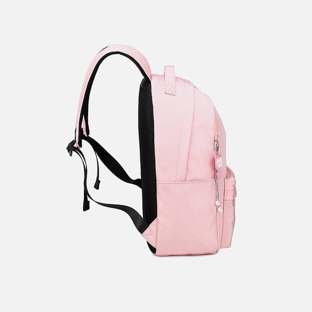 Backpack for Women Campus Solid Color Students Large Capacity Handbag