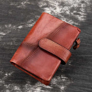 Genuine Leather RFID Blocking Wallet Card Holder with Detachable Coin Pocket