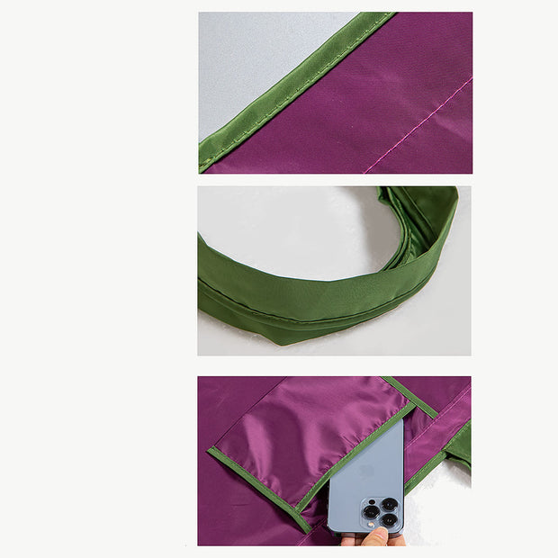 Shopping Tote For Women Large Capacity Drawstring Foldable Shoulder Bag