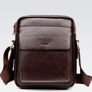 Men's Leather Shoulder Bag Crossbody Bag Small Messenger Bag for Work Business