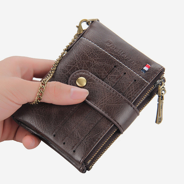 Vintage Lightly Design Multifunctional Trifold Wallet