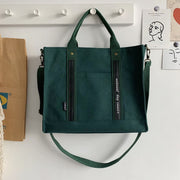 Laptop Tote Handbag Canvas Shoulder Bag Briefcase for Travel Office School