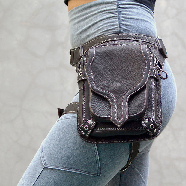 Medieval Punk Belt Bag Retro Outdoor Zipper Hip Leg Bag